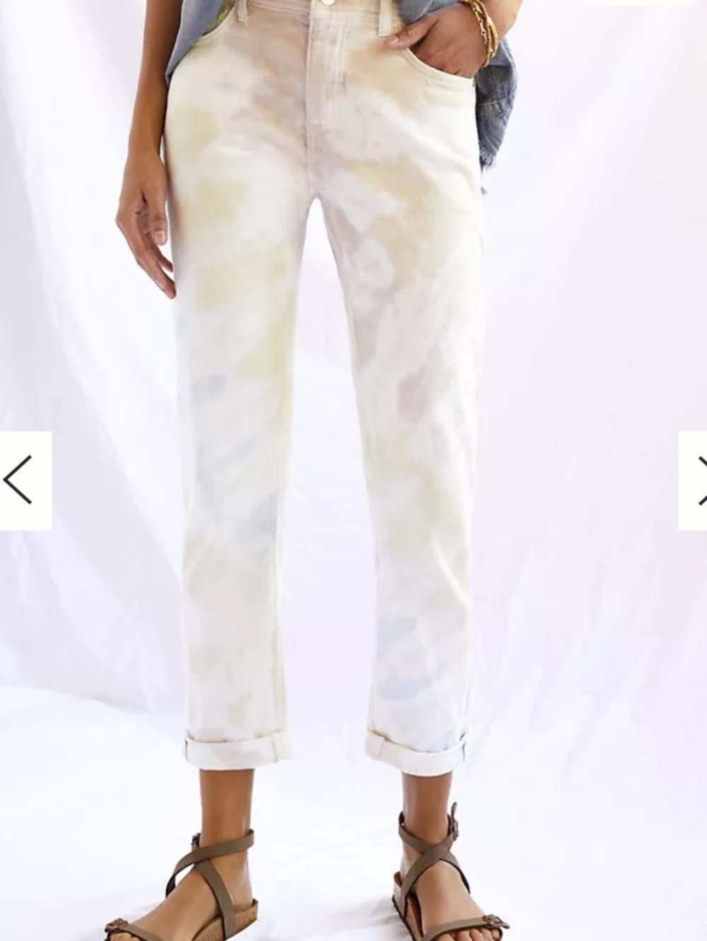 Anthropologie Pilcro Women Light Multi Tie-Dye Boyfriend Jeans - Picture 11 of 11